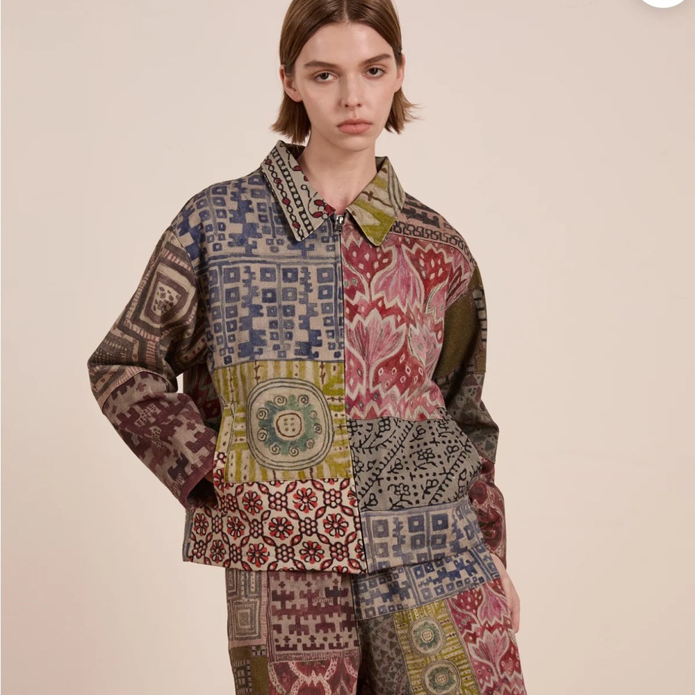 Found WATERCOLOR MOSAIC WORK JACKET